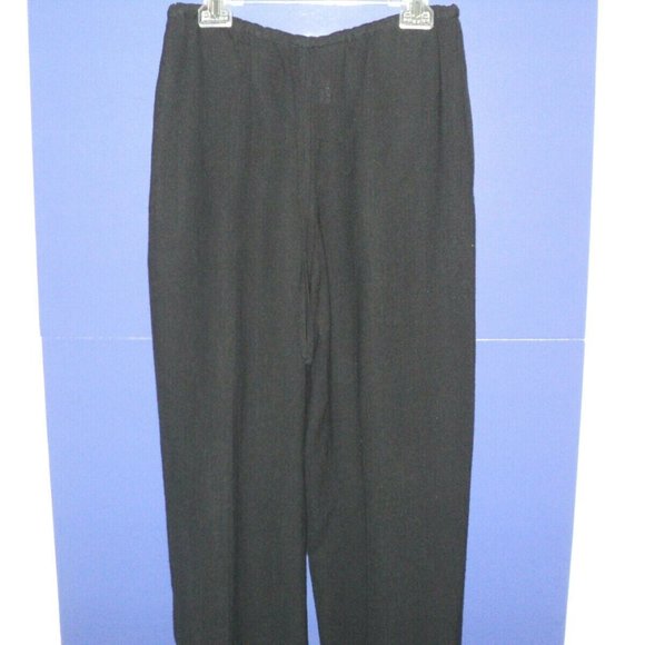 Jaeger Casual Pants Black Size 10 Drawstring - Picture 2 of 5